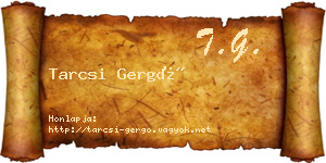 Tarcsi Gergő névjegykártya
