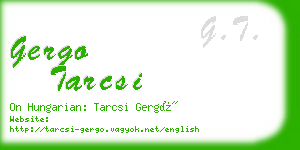 gergo tarcsi business card